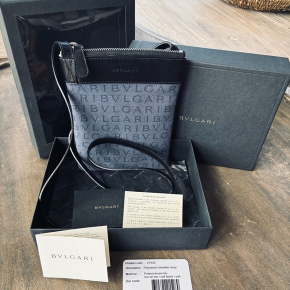 BVLGARI Monogram Canvas & Leather Mini Mania Shoulder Bag - Picture 1 of 13